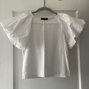 White Dramatic Sleeve Top